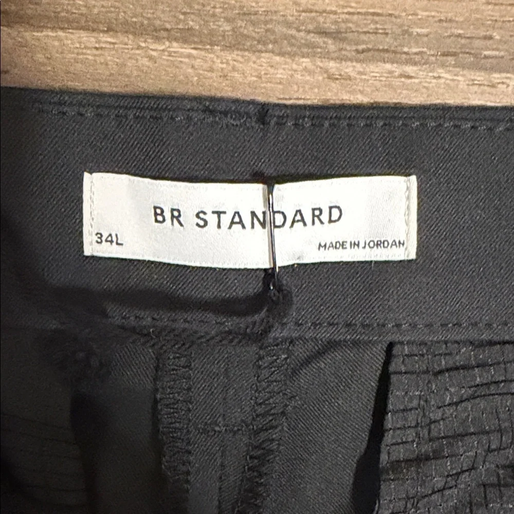 Banana Republic Pants Mens 34 Long Black Standard Fit Stretch Dress NWT